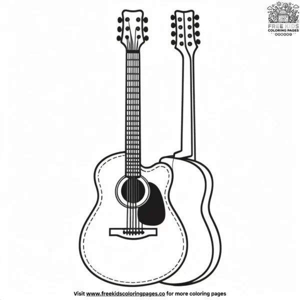 Guitar coloring pages