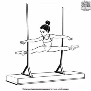 Gymnastics Practice Coloring Pages