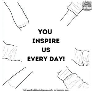 Hands of Appreciation Coloring Pages