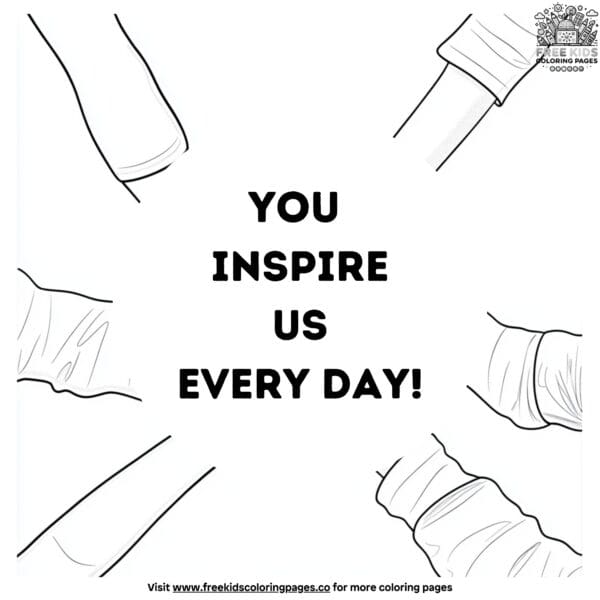 Hands of appreciation coloring pages