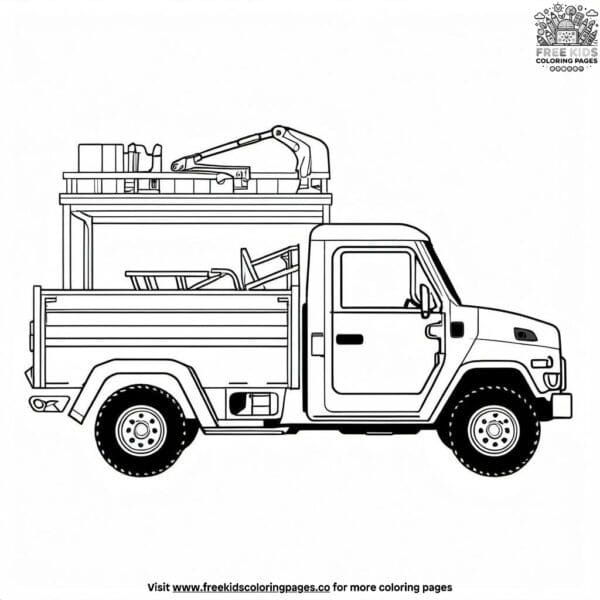 Handy utility vehicle coloring pages