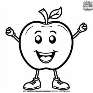 Happy Apple Dance coloring pages