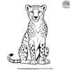 Happy Cheetah Coloring Pages