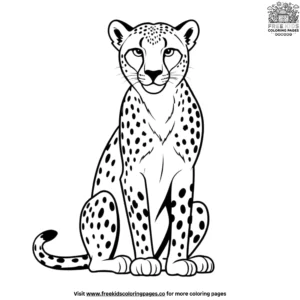 Happy Cheetah Coloring Pages