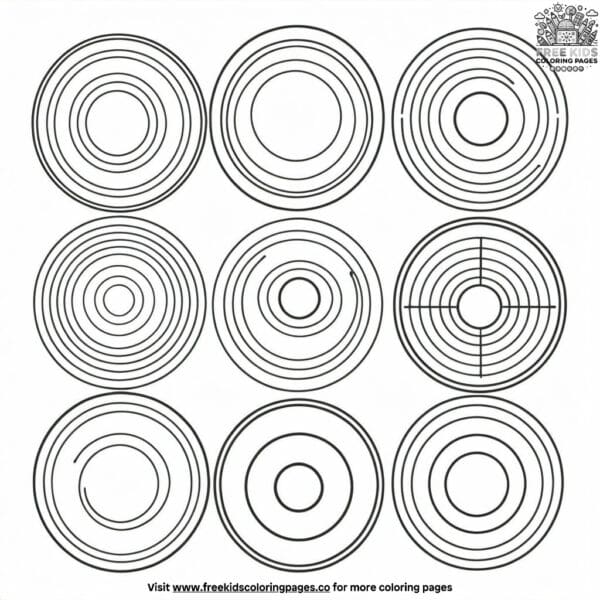 Happy circles coloring pages