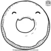 Happy Face Donut Coloring Pages