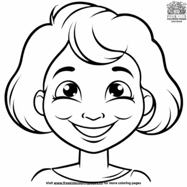 Happy faces coloring pages