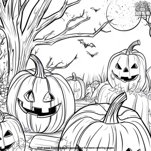 Fun and happy halloween coloring pages