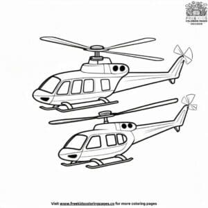 Happy Helicopter Friends Coloring Pages