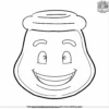 Happy Jar Emoji Coloring Pages