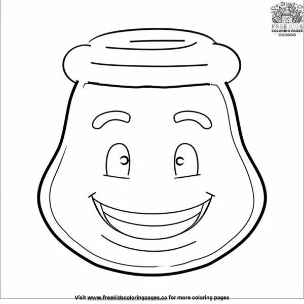 Happy jar emoji coloring pages