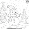 Happy Snowman Coloring Pages