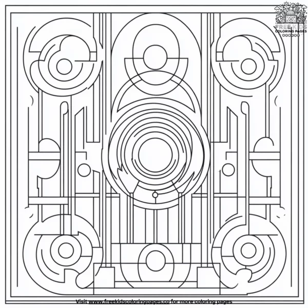 Harmonious shapes coloring pages