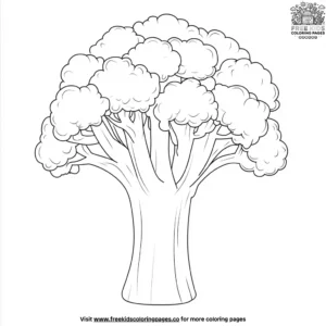 Healthy Broccoli Coloring Pages