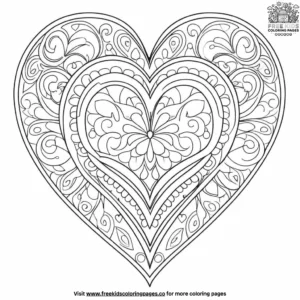 Heart Decor Coloring Pages