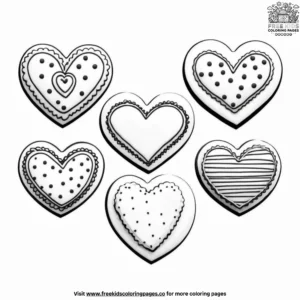 Heart Shaped Cookie Coloring Pages