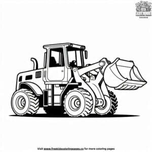 Heavy duty wheel loader coloring pages