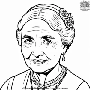 Helen Keller Coloring Pages