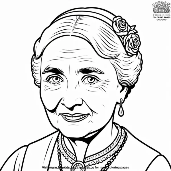 Helen keller coloring pages