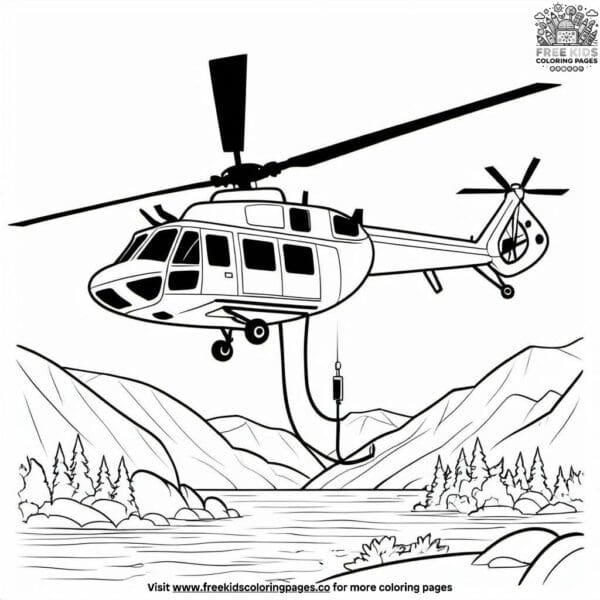 Helicopter heroes coloring pages