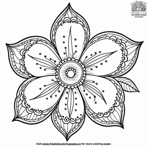 Henna designs coloring pages