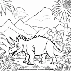 Herbivores rampage coloring pages