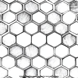 Hexagon Hive Coloring Pages