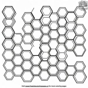 Hexagon Honeycomb Coloring Pages