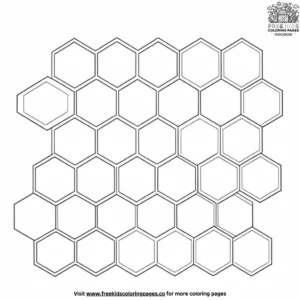 Hexagons coloring pages