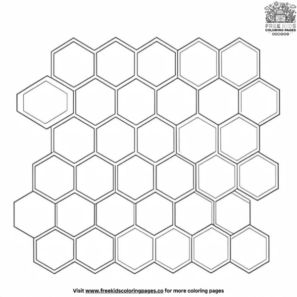 Hexagons coloring pages