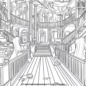 Hidden Passages in the Haunted Mansion Coloring Pages