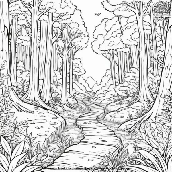 Hidden trail coloring pages