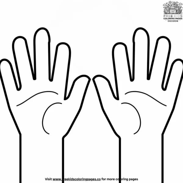High five hands emoji coloring pages