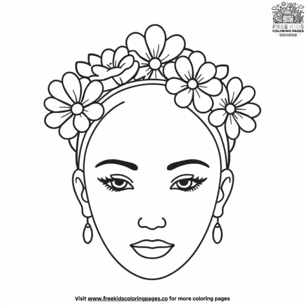 Hippie headband coloring pages