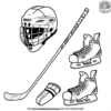 Hockey Gear Coloring Pages