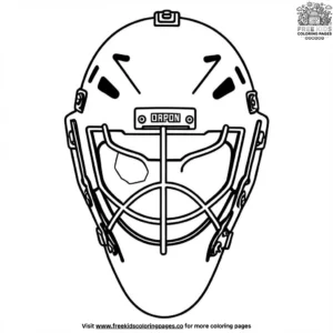 Hockey goalie mask coloring pages