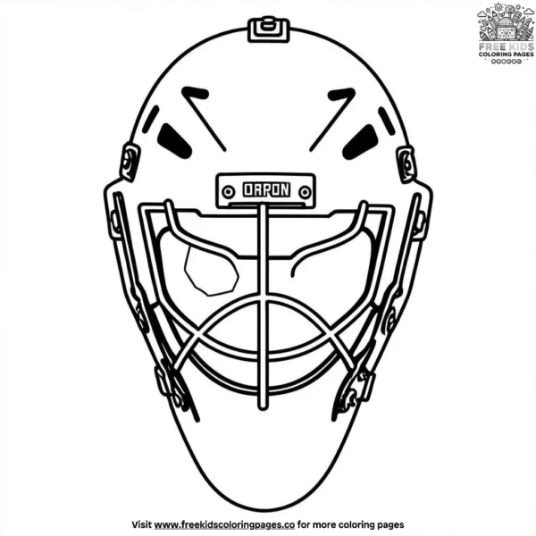 Hockey goalie mask coloring pages