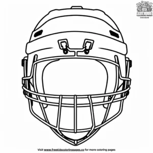 Hockey helmet coloring pages