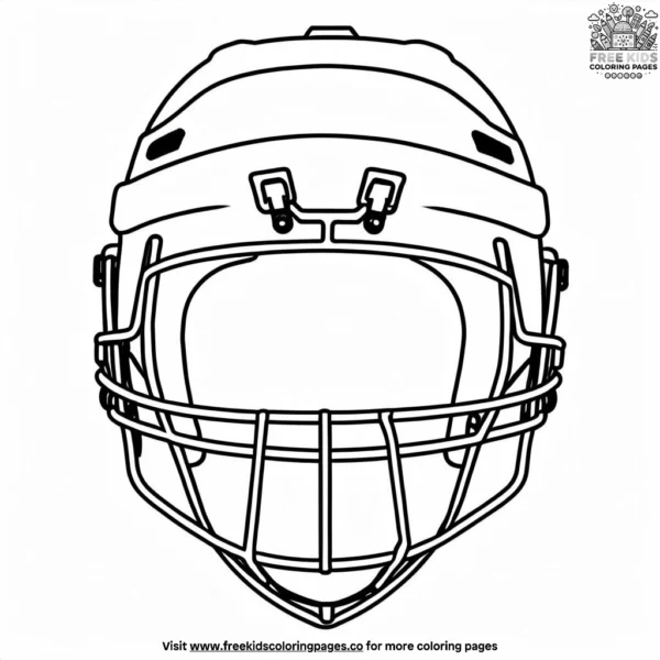 Hockey helmet coloring pages