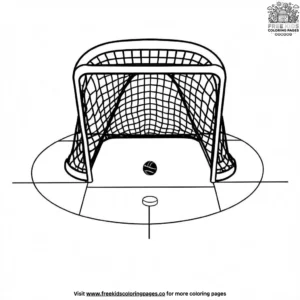 Hockey Net Coloring Pages