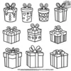 Holiday Gift Coloring Pages