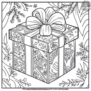 Holiday gifts and presents coloring pages