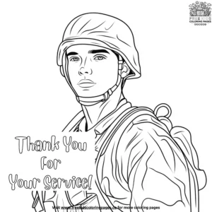 Honoring Our Heroes Thank You Coloring Pages