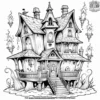 House with Floating Candles Coloring Pages