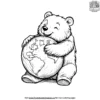 Hugging Earth Coloring Pages