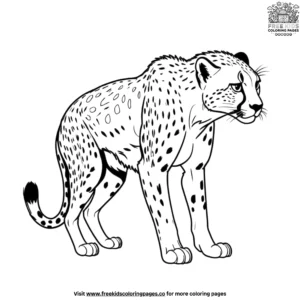 Hunting Cheetah Coloring Pages