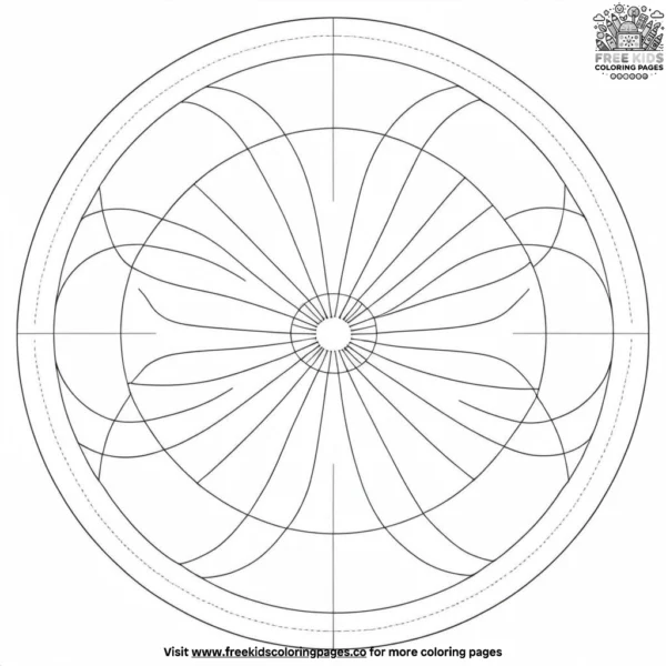 Hyperbolic planes coloring pages