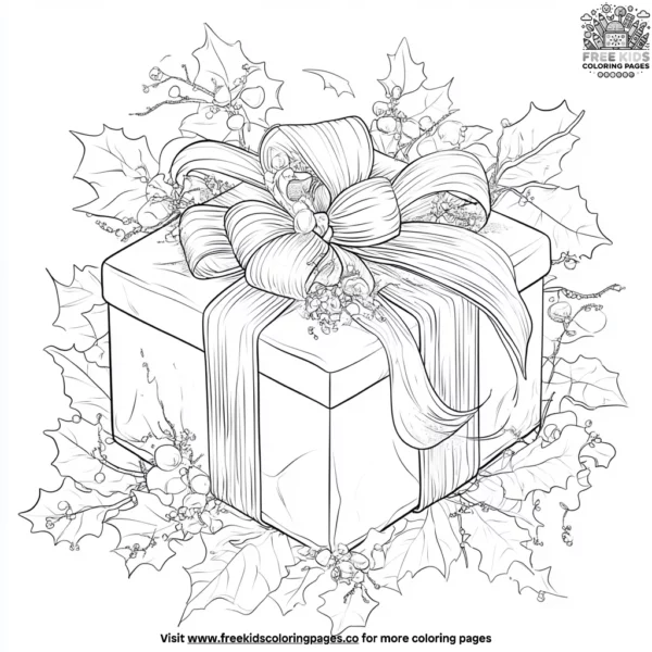 I love you gift box coloring pages