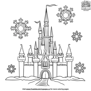 Ice Castle Snowflake Coloring Pages