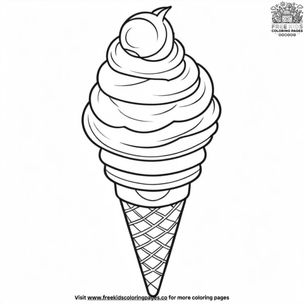 Ice cream cone coloring pages